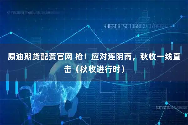 原油期货配资官网 抢！应对连阴雨，秋收一线直击（秋收进行时）